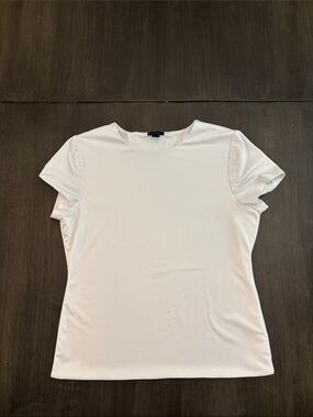 Halogen White Short Sleeve Crewneck Tee